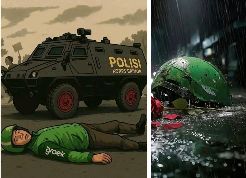 Affan, pengemudi Ojol yang meninggal karena dilindas mobil Baracuda Brimob di lokasi demo