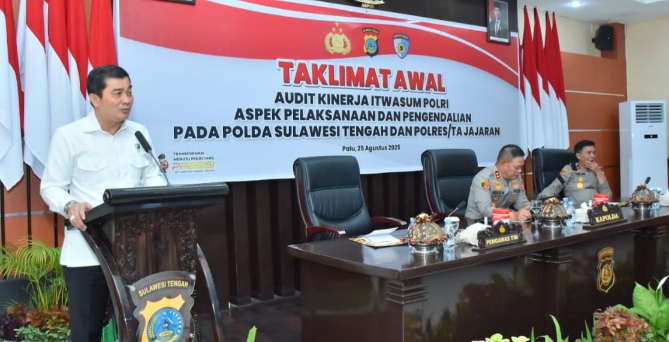 Kinerja Polda Sulteng Diaudit Itwasum Polri