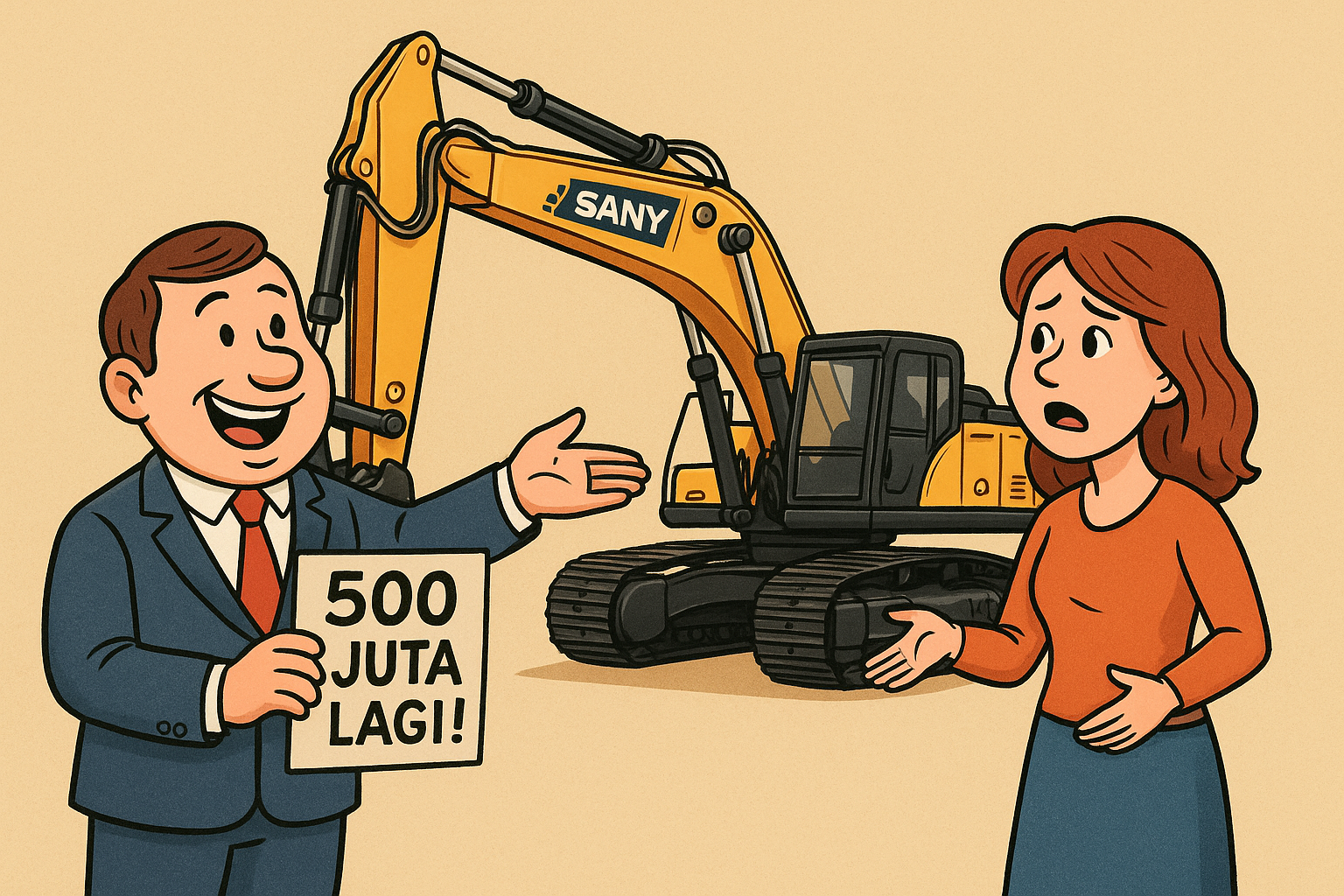 penggelapan jual beli alat berat