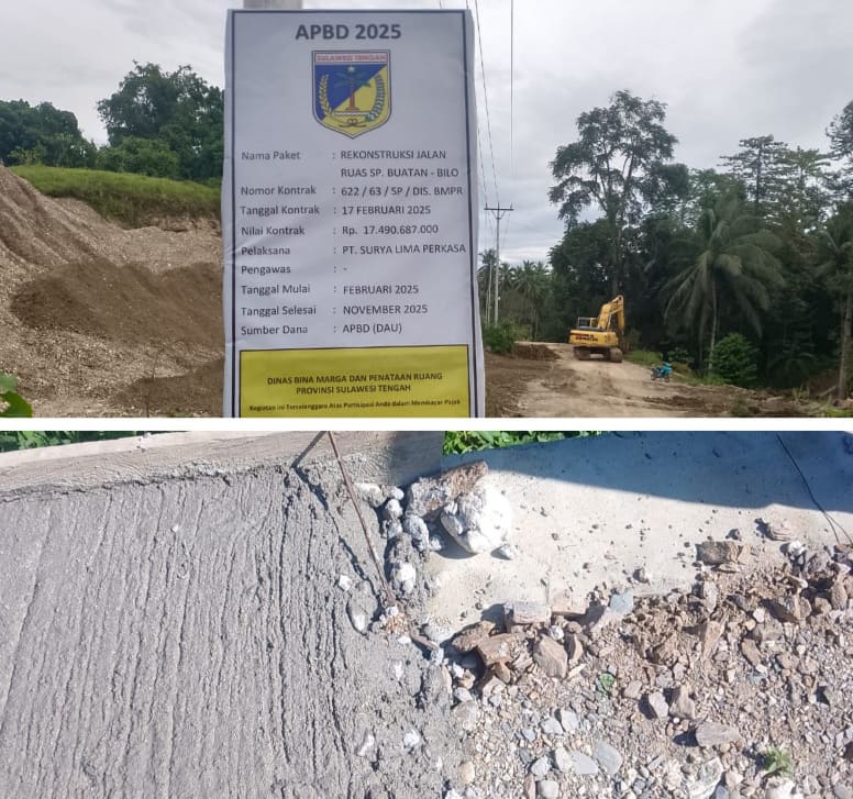 Proyek Jalan Rp17,4 Miliar di Tolitoli Jadi Perhatian, Ini nama Pemilik Perusahaan dan Alamat Lengkapnya