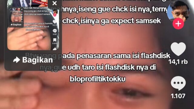 Ahmad Sahroni panik meminta flash disk putih miliknya dikembalikan