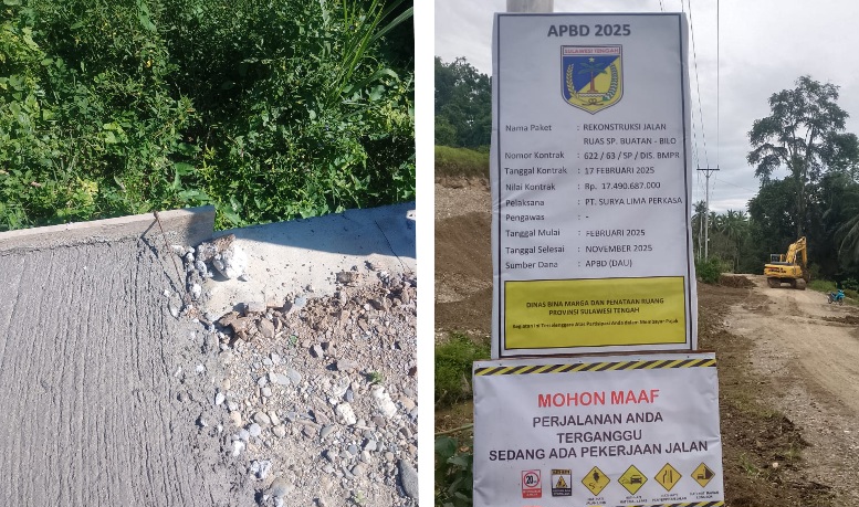 Proyek Jalan Rp17 Miliar di Tolitoli Disoroti, Kualitas Pekerjaan Diragukan