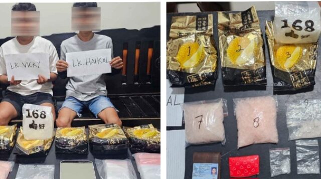 Sembunyikan 7 Kg Sabu dalam Plastik Durian, Ditresnakoba Polda Sulteng Bekuk Dua Pelaku