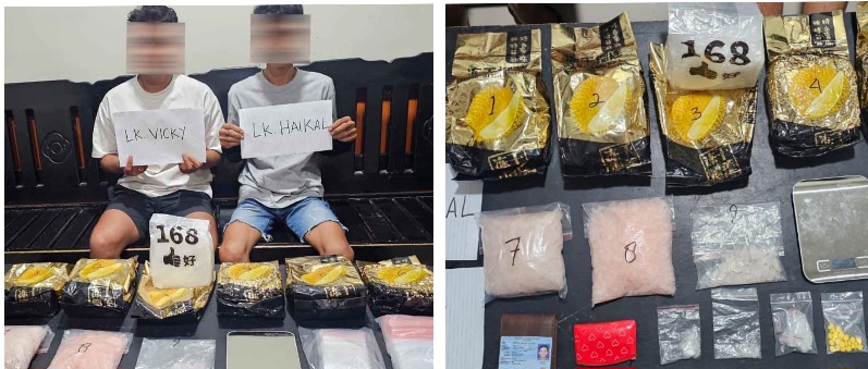 Sembunyikan 7 Kg Sabu dalam Plastik Durian, Ditresnakoba Polda Sulteng Bekuk Dua Pelaku