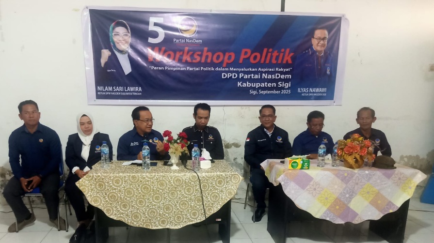 Workshop politik Partai NasDem Sigi, menjadi ajang membangun kekuatan Pileg dan Pilbup