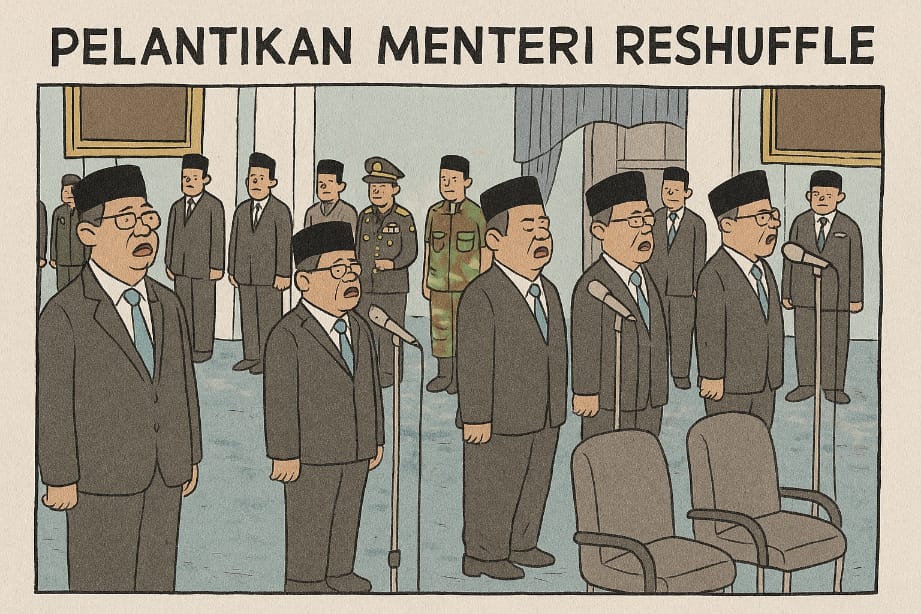 Reshuffle kabinet sudah dilakukan Presiden Prabowo. Ada beberapa menteri diganti, ada juga dibentuk dari kementerian baru.