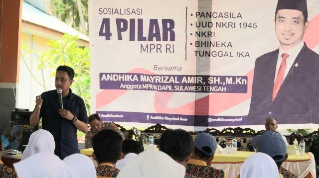 Senator Andhika Amir Ajak Siswa SMA 1 Nuhon Amalkan 4 Pilar Kebangsaan