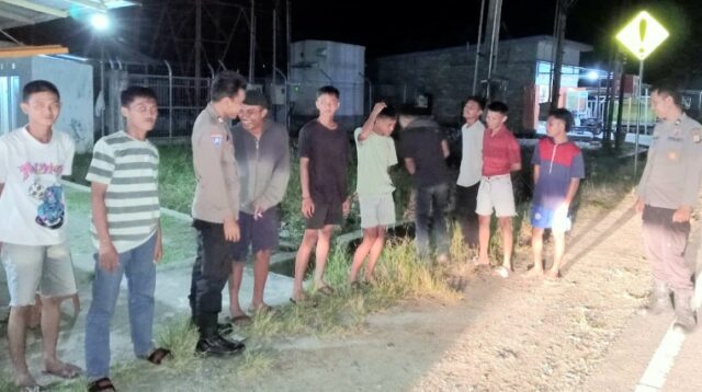 Blue Light Patrol di Parigi Moutong, Sambangi Anak Muda Nongki di Malam Hari