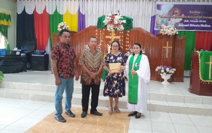 Dana Pokir Rp50 Juta Anggota DPRD Morut Disumbangkan GKST Eklesia Molino