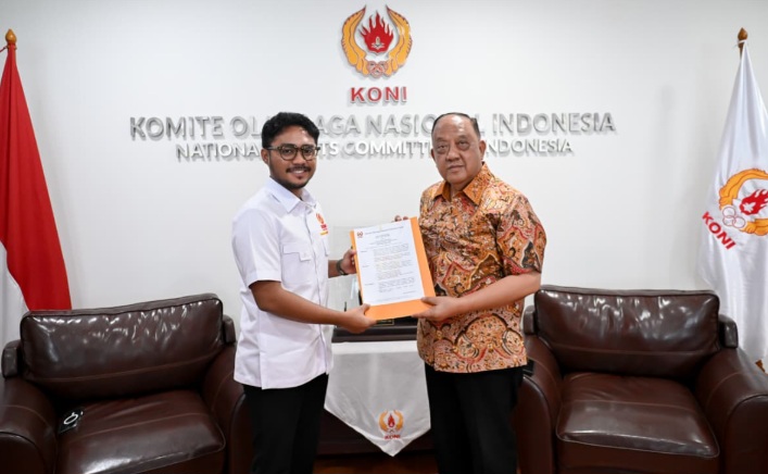 Persiapan Pelantikan, Fathur Razaq Temui Ketum KONI Pusat