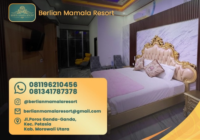Berlian Mamala Resort, Jalan Poros Ganda-Ganda Kecamatan Petasia, Kabupaten Morowali Utara atau Morut