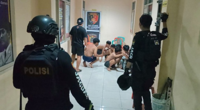 Tawuran di Jalan Veteran Palu, Polisi Amankan Delapan Remaja Beserta Barang Bukti