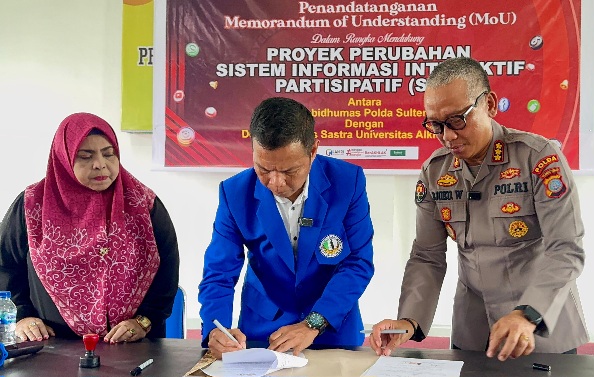Bidhumas Polda Sulteng - Unisa Palu Teken MoU Wujudkan Proyek SIIP