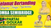 Hut golkar HUT Golkar ke-61, Ada Lomba Semibridge dan Domino di 10 Kecamatan Morowali Utara