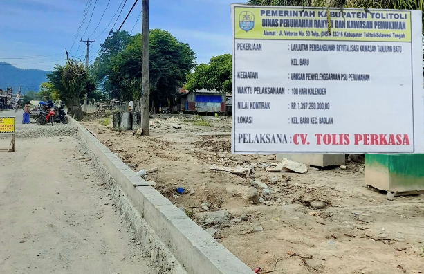 Revitalisasi RTH Tanjung Batu Tolitoli Rp1,3 M Macet? Kadis Perkim Belum Beri Jawaban