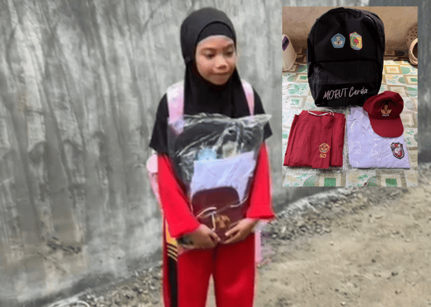 Pelajar di Morut Dapat Bantuan Seragam Sekolah, Aira: Terima Kasih Pak Bupati