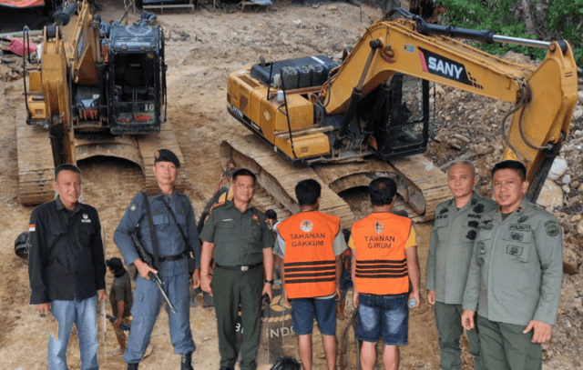 Dua Pelaku PETI Sungai Taopa Diproses Hukum: Terancam 5 Tahun Bui, Denda Rp2,5 M