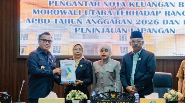 Paripurna R-APBD Morut 2026: Dipimpin Ketua DPRD, Dihadiri Langsung Bupati