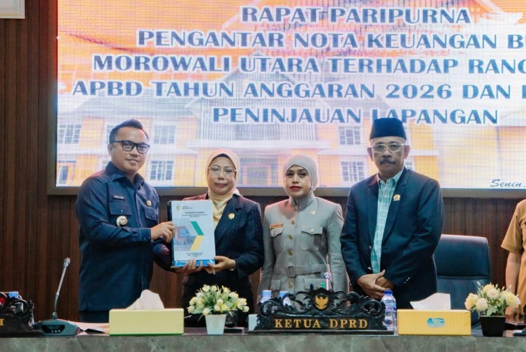 Paripurna R-APBD Morut 2026: Dipimpin Ketua DPRD, Dihadiri Langsung Bupati