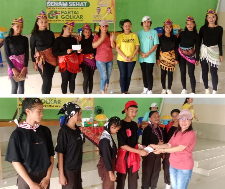 Lomba Senam Sehat di Petasia Barat, Golkar Kian Dekat dengan Masyarakat di HUT ke-61