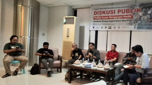 Reaksi Insan Pers di Sulteng ketika Mentan Amran Gugat Tempo Rp200 Miliar