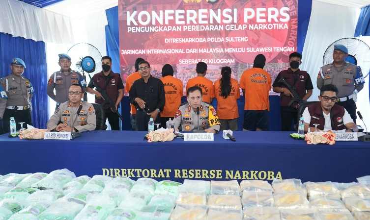 Sulteng Lahan Empuk Peredaran Narkoba, 60 Kg Sabu Diamankan di Donggala