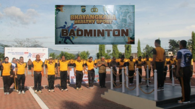 Jum'at Berolahraga, Polda Sulteng Launching Bhayangkara Healthy Sport