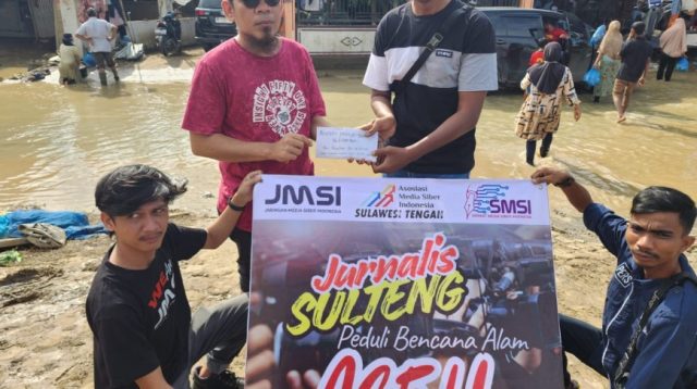 Donasi Jurnalis Sulteng Sudah Diterima Pewarta Aceh Terdampak Banjir