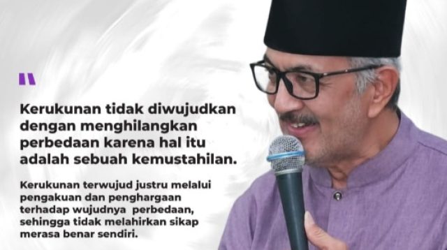 Kerukunan Sejati Lahir dari Pengakuan Perbedaan, Bukan Sikap Merasa Paling Benar