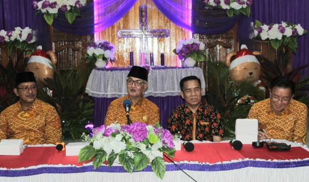 Muhibbah Kerukunan, FKUB Sulteng Sambangi Perayaan Natal dan Tahun Baru di Palu