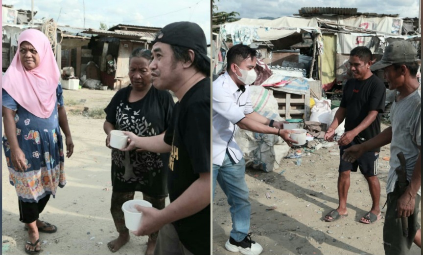 Jurnalis Sulteng Berbagi 100 Paket Makanan kepada Pemulung di Penghujung 2025