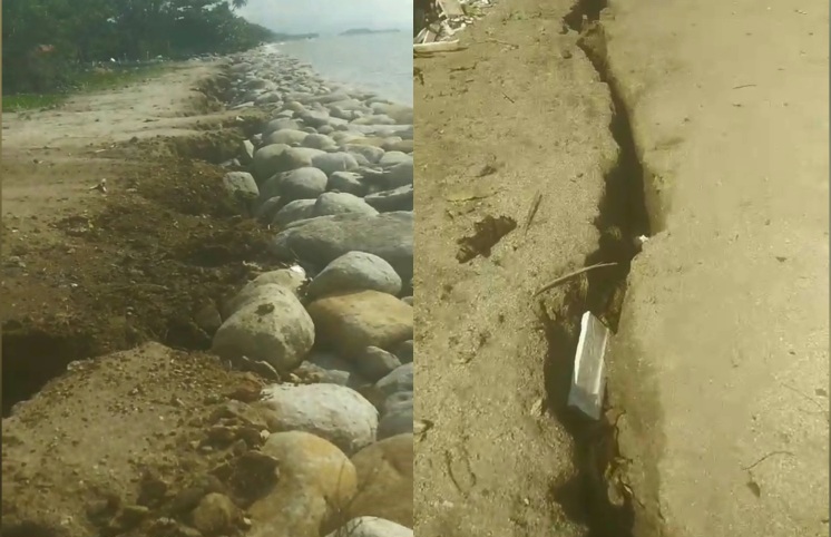 Baru Seumur Jagung, Proyek Pengaman Pantai Rp1,8 Miliar di Galumpang Tolitoli Sudah Rusak