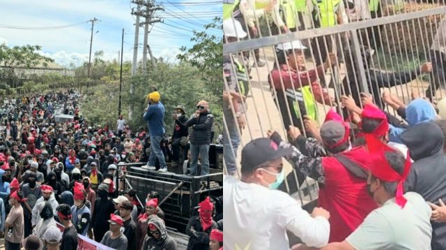 Pakai Siga Merah, Demo Tagih Janji CPM Sempat Tegang