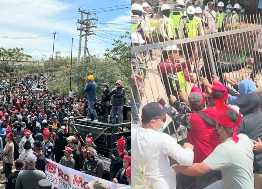 Pakai Siga Merah, Demo Tagih Janji CPM Sempat Tegang