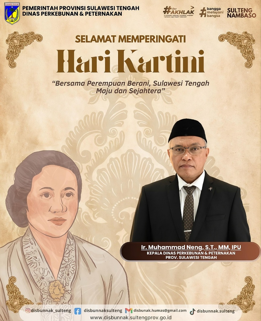 Kadis Perkebunan dan Peternakan Sulteng, Ucapkan Selamat Hari Kartini