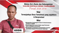 Abidin Siap Mencalonkan Kades Tamainusi Periode 2026-2034