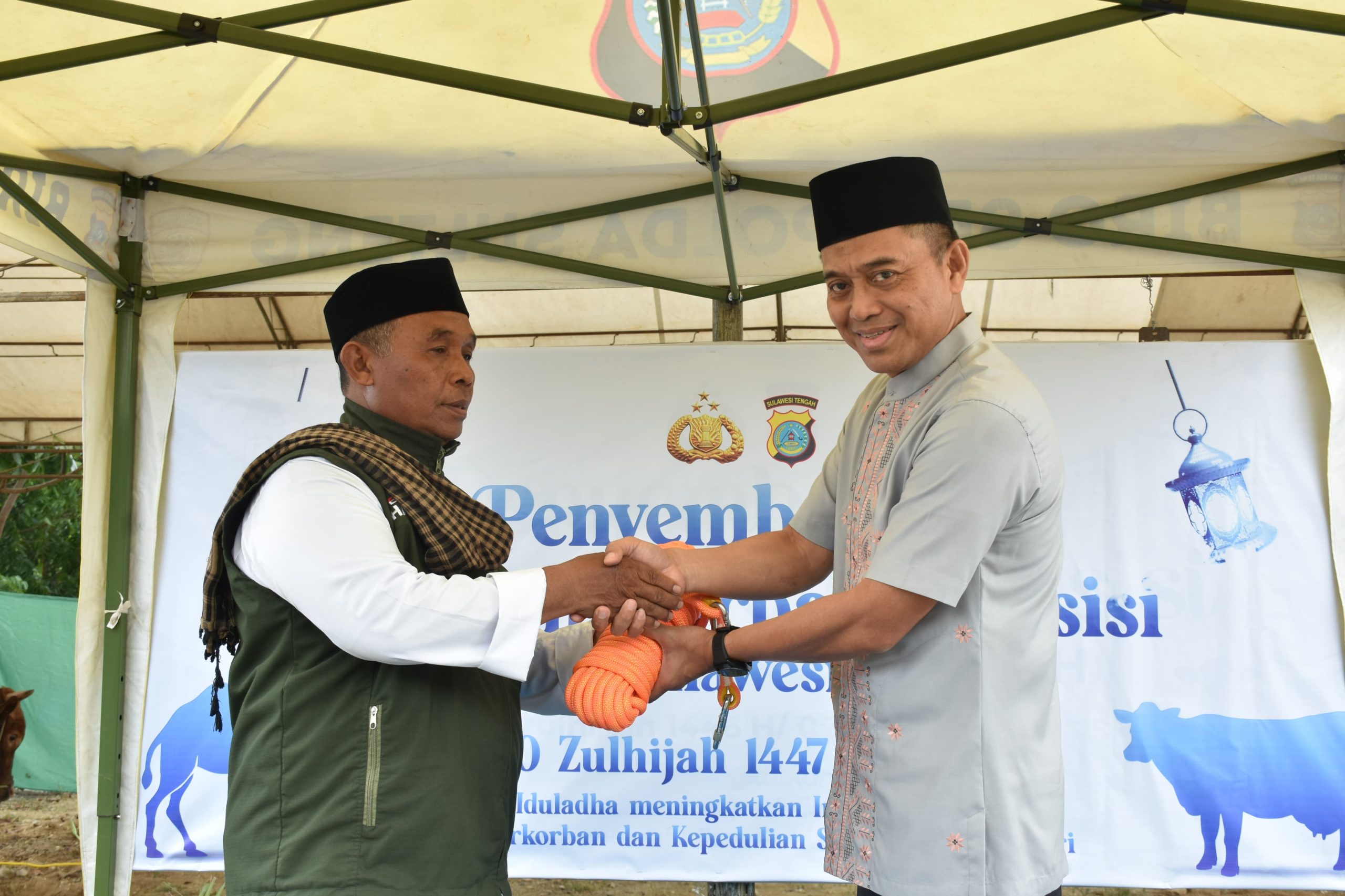 Polda Sulteng Sembelih 139 Sapi dan 20 Kambing di Hari Raya Idul Adha 1447 H