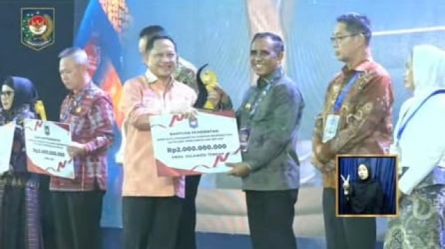 Berhasil Kendalikan Inflasi, Sulteng Diganjar Insentif Rp2 Miliar dari Kemendagri