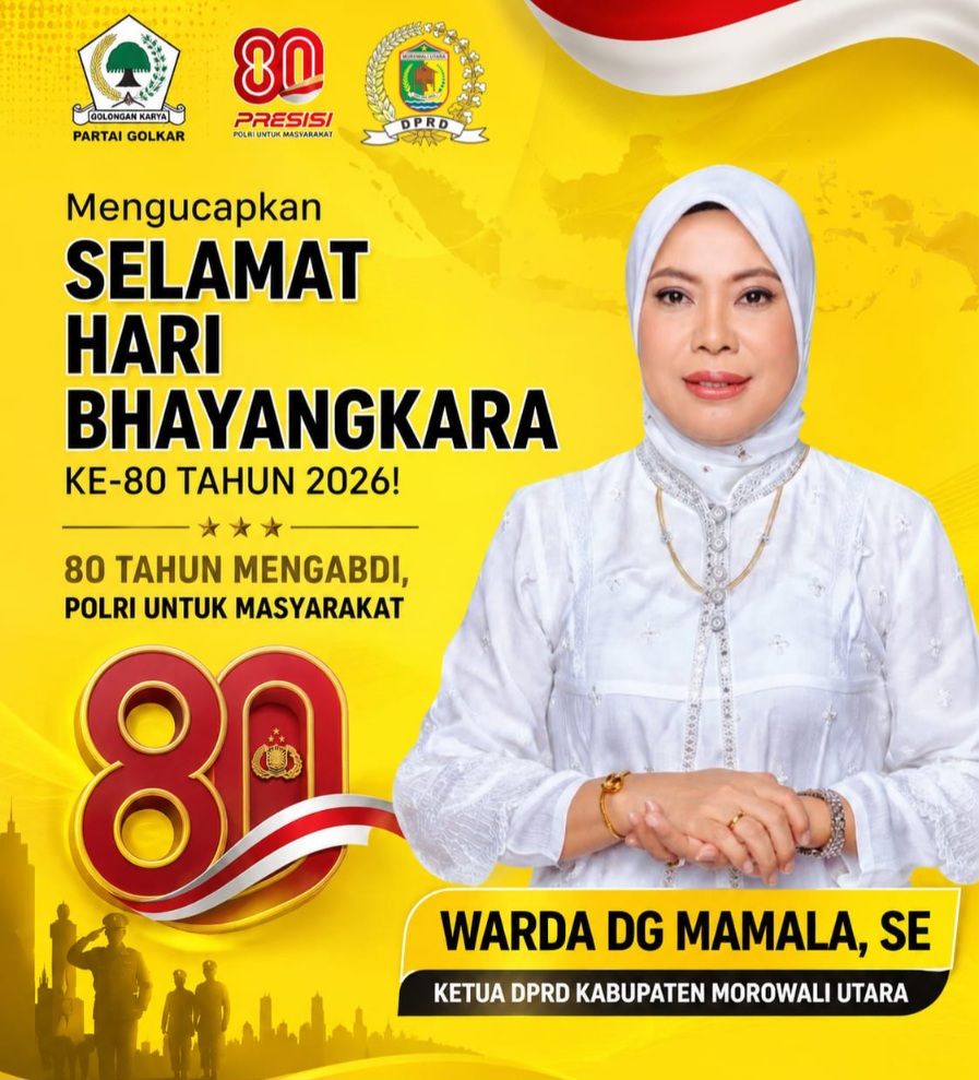 Ketua DPRD Morut Ucapkan Selamat HUT Bhayangkara ke-80