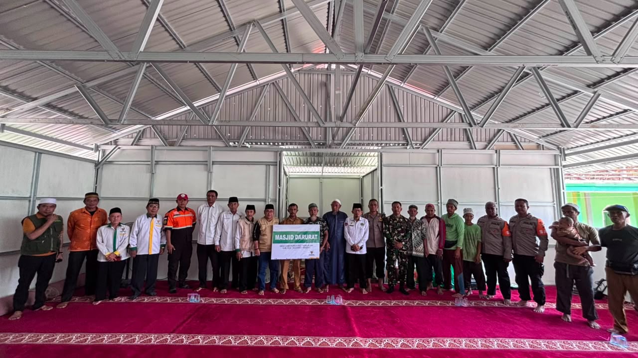 BAZNAS Sulteng Resmikan Masjid Darurat Al Muhajirin untuk Korban Gempa di Sigi