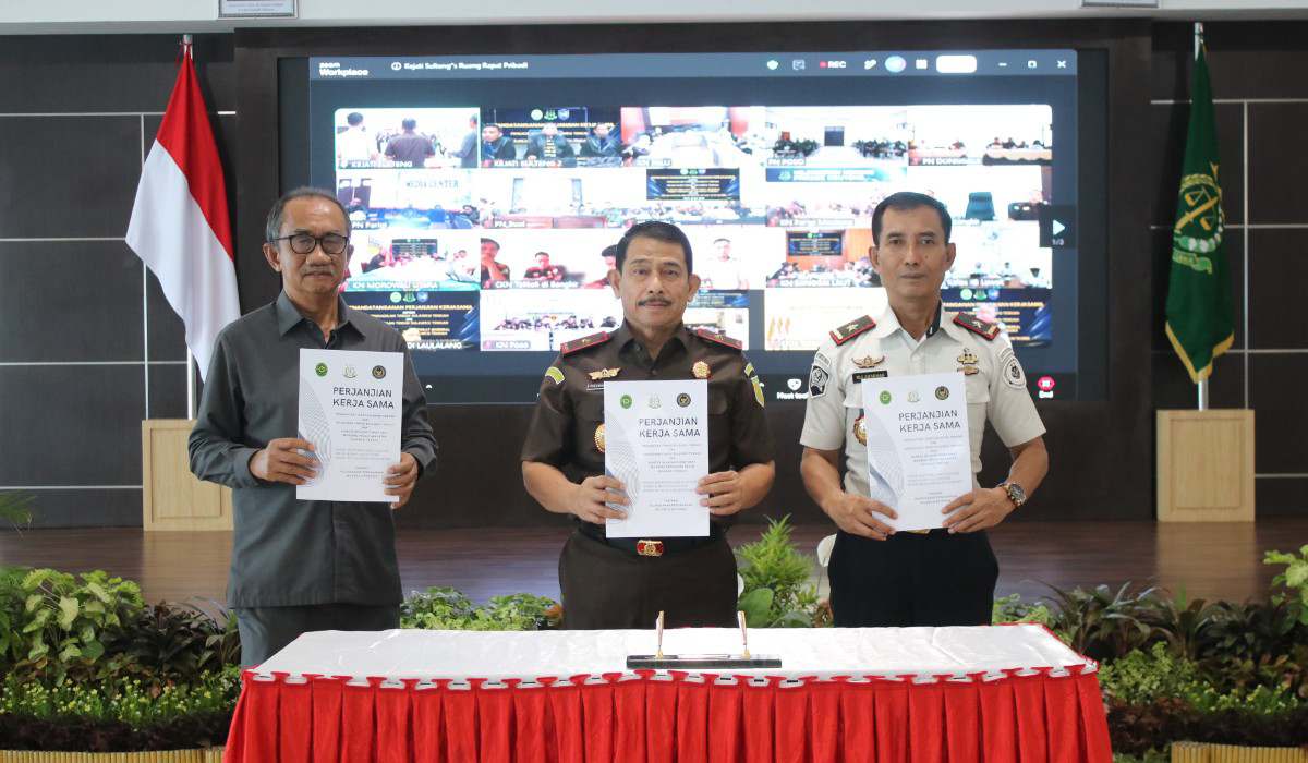 Persidangan Elektronik Resmi Diperkuat, Kejati Sulteng Teken PKS dengan Pengadilan Tinggi
