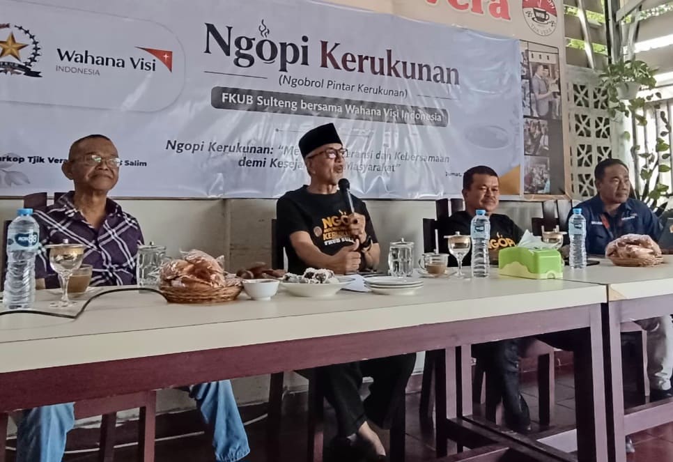 Membludak, Ngopi Kerukunan FKUB Sulteng dan WVI Satukan Tokoh Lintas Sektor