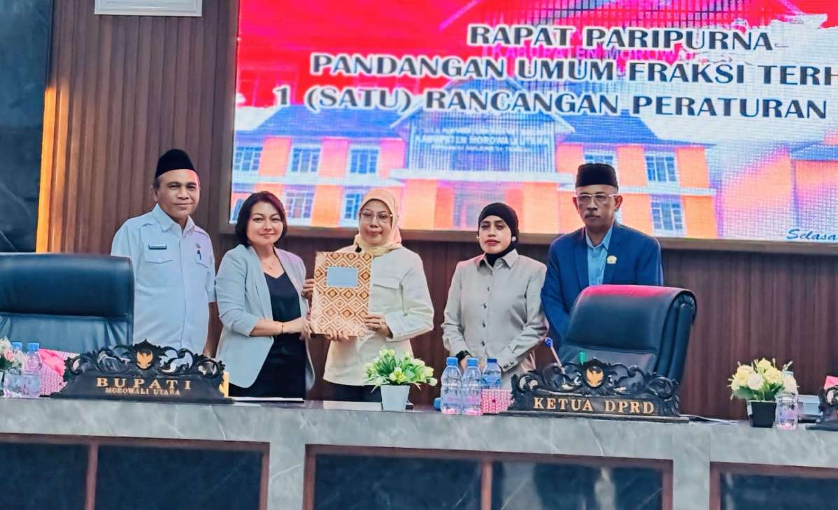 Ketua DPRD Morut Warda Dg Mamala Pimpin Dua Paripurna, Sejumlah Raperda Dibahas