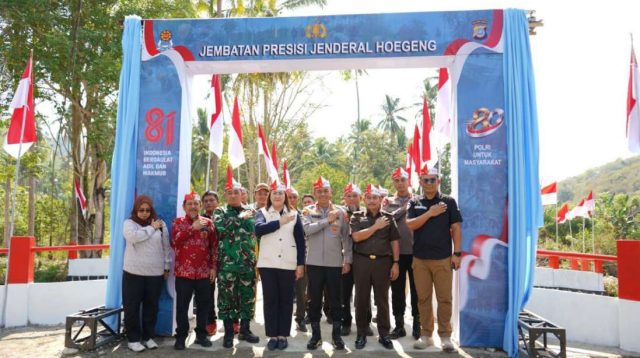 Kapolda Sulteng Resmikan Jembatan Presisi Jenderal Hoegeng, Akses Warga Donggala Kini Makin Cepat